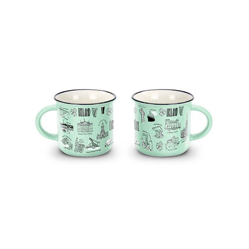 Coffee Mug with Ireland Design Green